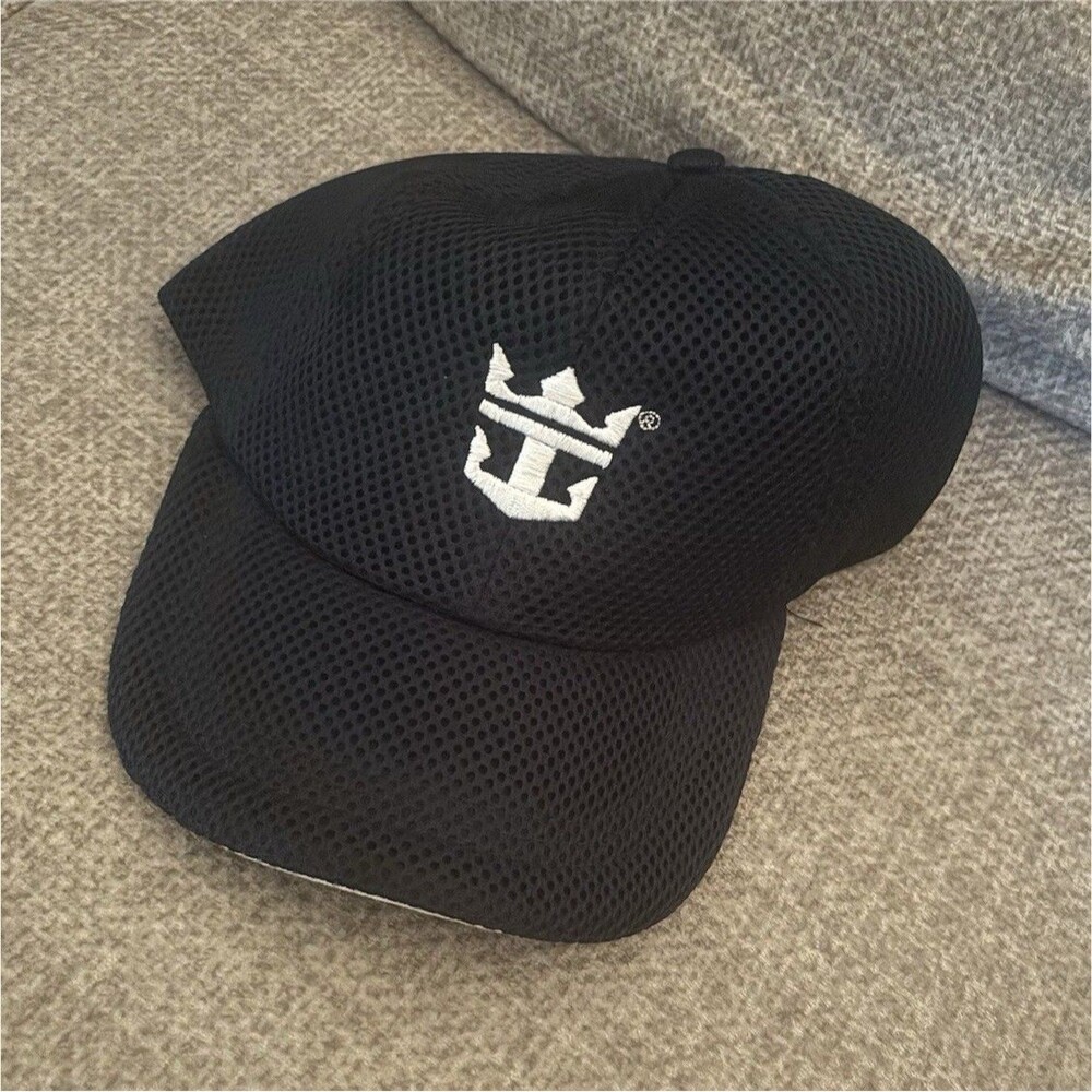 Royal Caribbean Black Baseball Cap Hat Logo Cruise Ship Ocean Liner